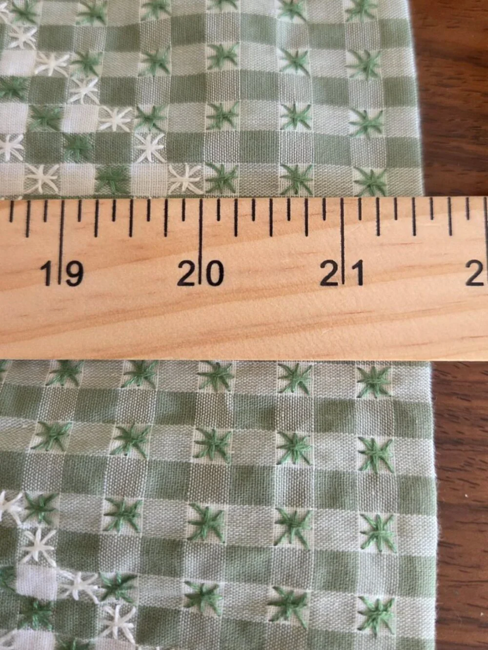 Handmade Vintage Style Embroidered Gingham Half Apron Cottagecore Farmhouse